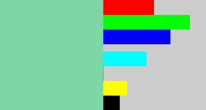 Hex color #7cd5a5 - pale teal