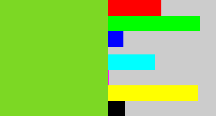 Hex color #7cd824 - apple green