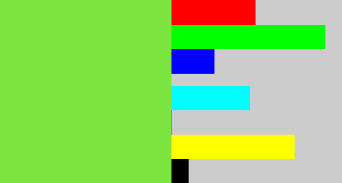 Hex color #7ce540 - kiwi green