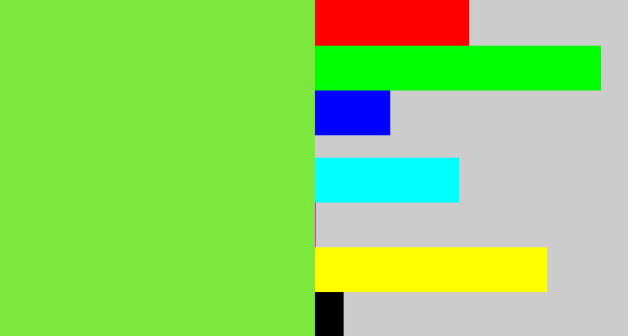 Hex color #7ce73c - kiwi green