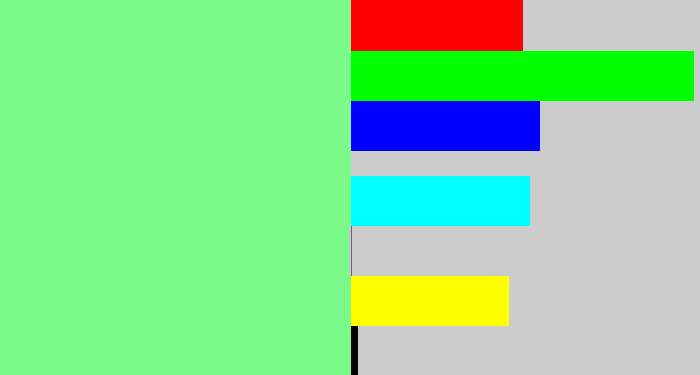 Hex color #7cfb8a - lightgreen
