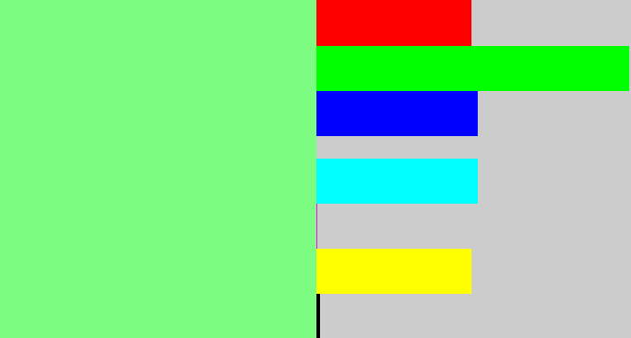Hex color #7cfc81 - lightgreen