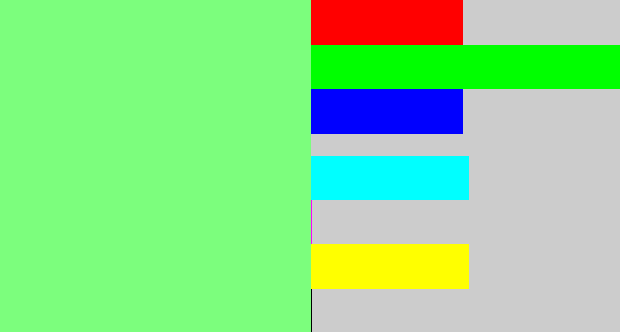 Hex color #7cfe7d - lightgreen
