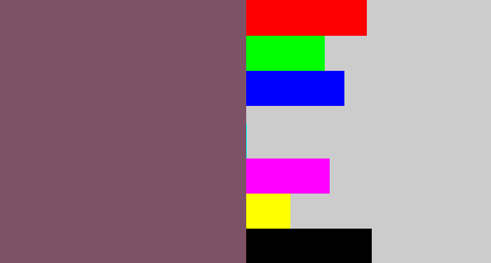 Hex color #7d5267 - dark mauve