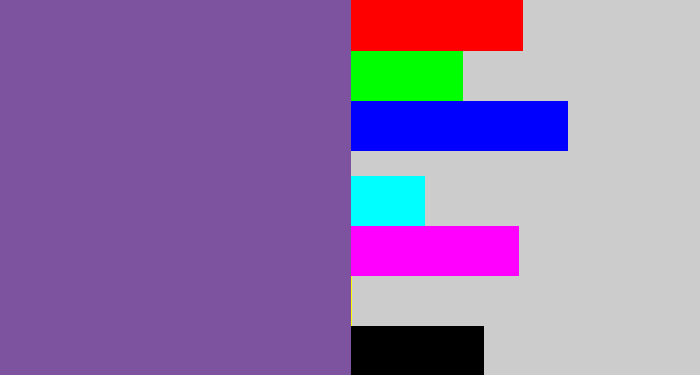 Hex color #7d529f - dark lavender