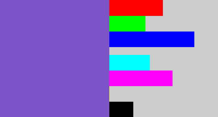 Hex color #7d54c7 - light indigo