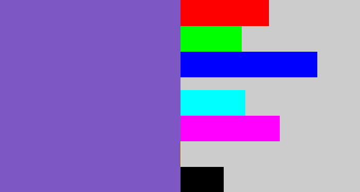 Hex color #7d57c3 - light indigo