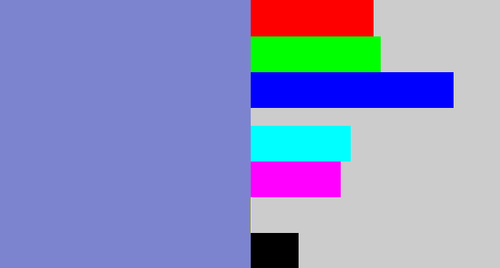 Hex color #7d84cf - perrywinkle