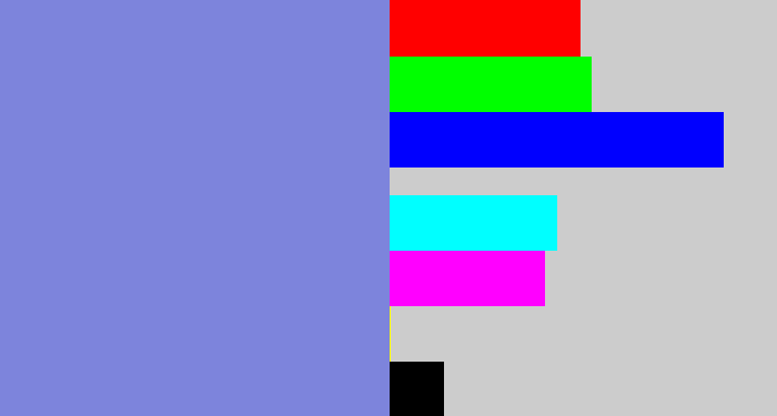 Hex color #7d84dc - perrywinkle