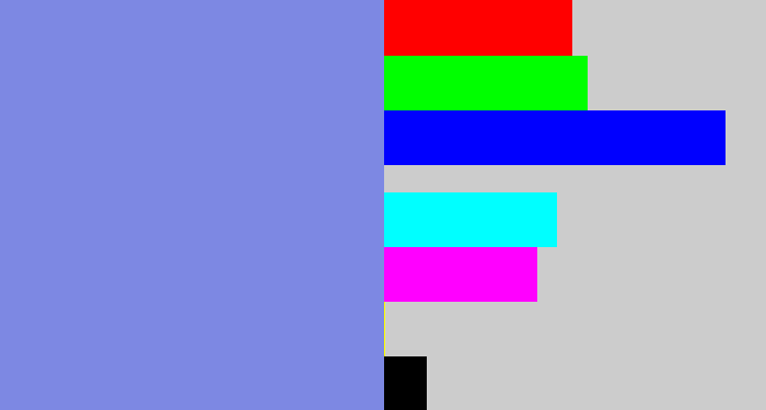 Hex color #7d88e3 - perrywinkle
