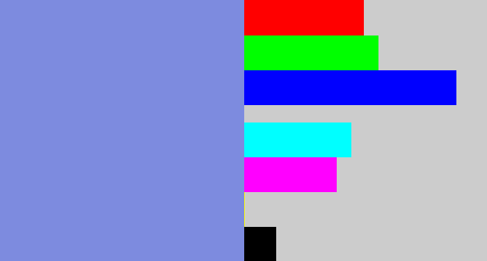Hex color #7d8bdf - perrywinkle