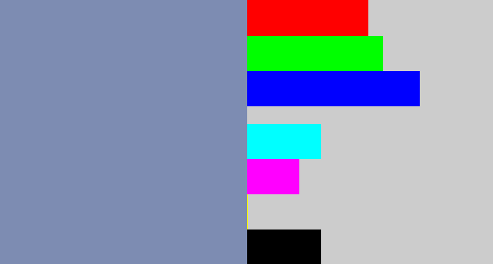 Hex color #7d8cb2 - blue/grey