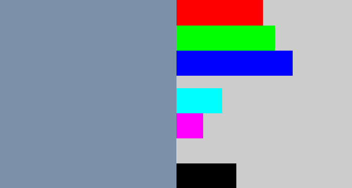 Hex color #7d90a9 - blue/grey