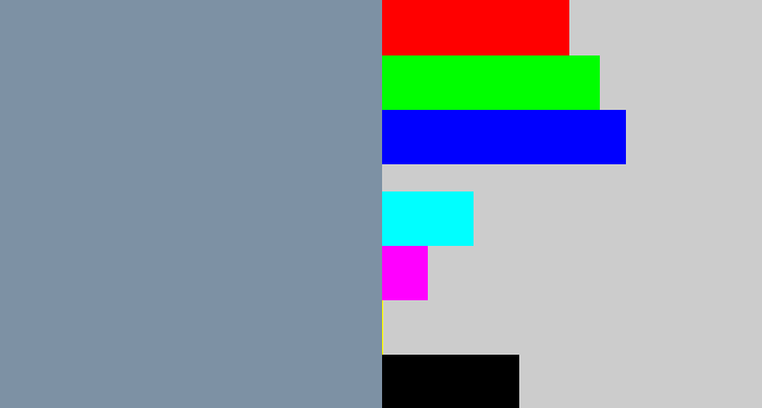 Hex color #7d91a4 - blue/grey