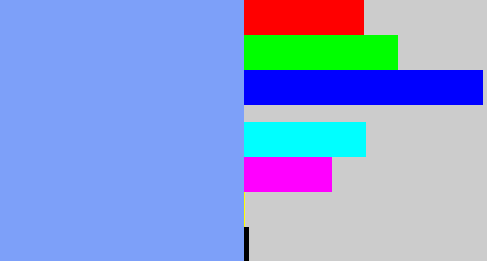 Hex color #7da0f9 - periwinkle blue