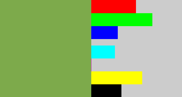 Hex color #7daa4b - asparagus