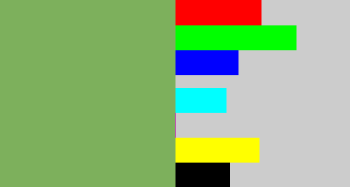 Hex color #7db05c - asparagus