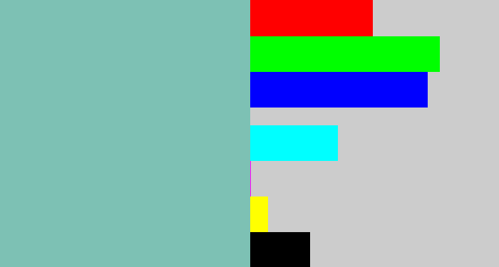 Hex color #7dc1b4 - pale teal