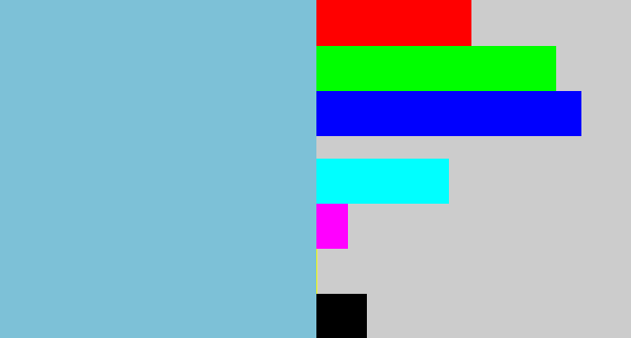 Hex color #7dc1d7 - lightblue
