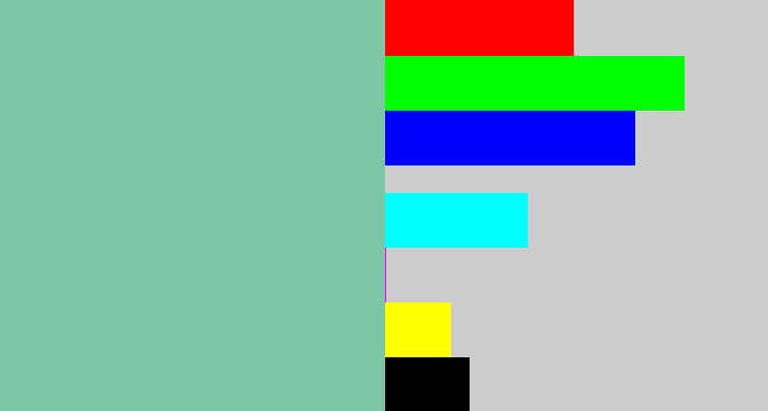Hex color #7dc7a6 - pale teal