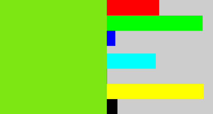 Hex color #7de615 - bright lime