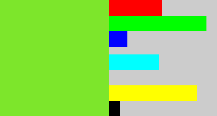 Hex color #7de62b - kiwi green