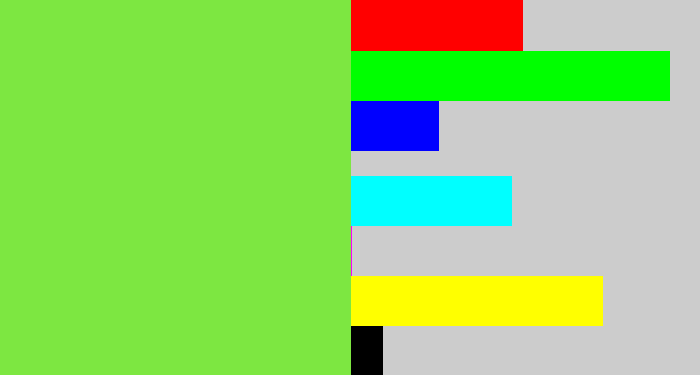 Hex color #7de741 - kiwi green
