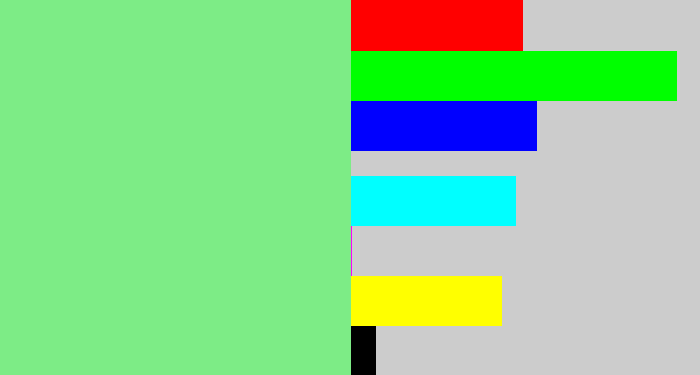 Hex color #7dec86 - lightgreen