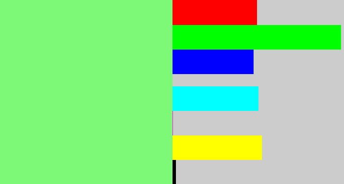 Hex color #7df977 - lightgreen