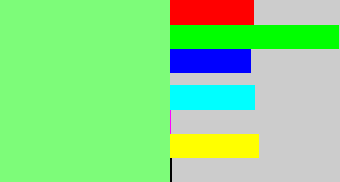 Hex color #7dfc79 - lightgreen