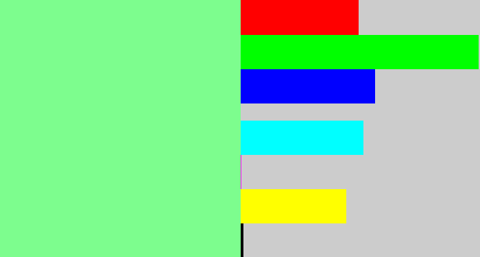 Hex color #7dfd8e - lightgreen