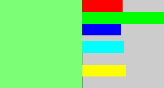 Hex color #7dfe77 - lightgreen