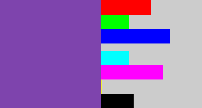 Hex color #7e44ad - purply