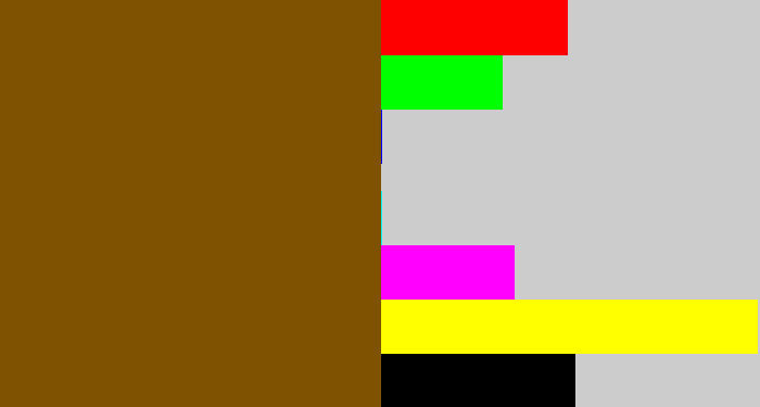 Hex color #7e5201 - shit brown