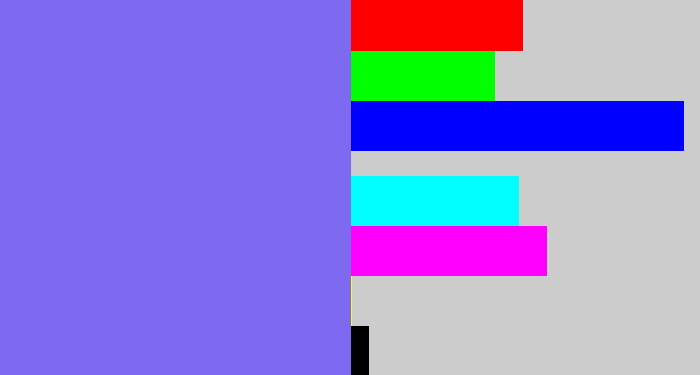 Hex color #7e69f1 - purpley