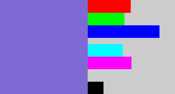Hex color #7e6ad2 - light indigo