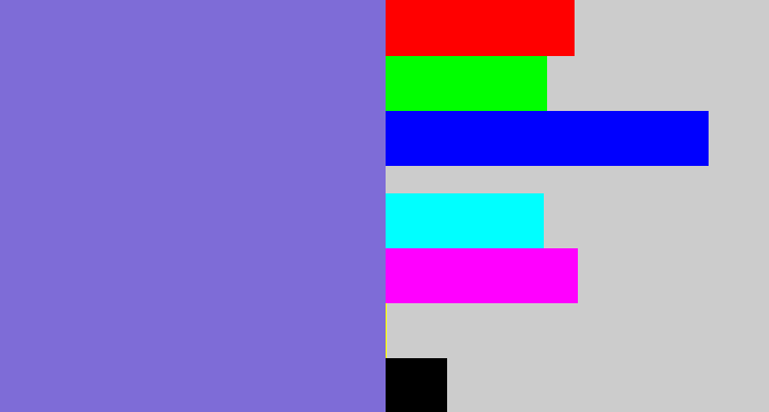 Hex color #7e6cd7 - light indigo