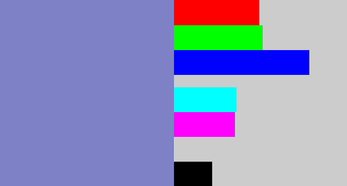 Hex color #7e81c6 - faded blue