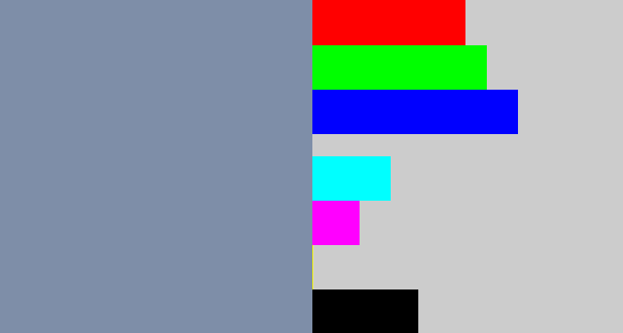 Hex color #7e8ea8 - blue/grey