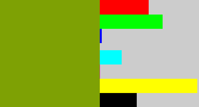 Hex color #7ea104 - ugly green
