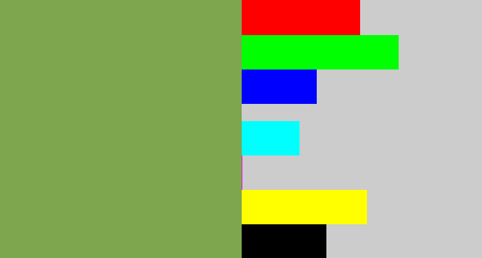 Hex color #7ea64f - asparagus