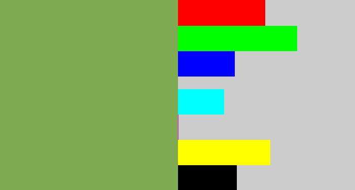 Hex color #7eab52 - asparagus