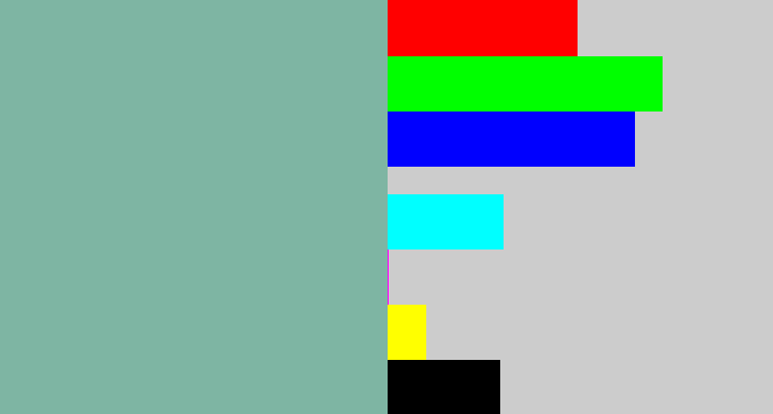 Hex color #7eb5a3 - bluegrey