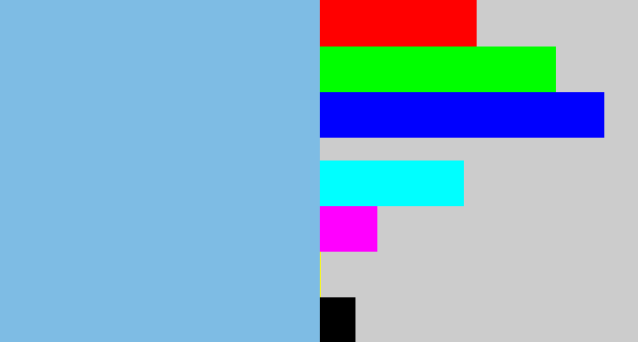 Hex color #7ebce4 - lightblue
