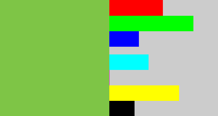 Hex color #7ec546 - turtle green