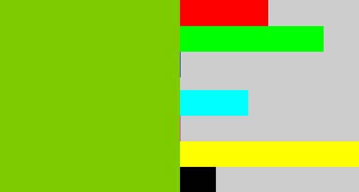 Hex color #7ecc00 - dark lime green