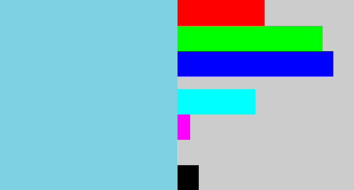 Hex color #7ed1e0 - lightblue