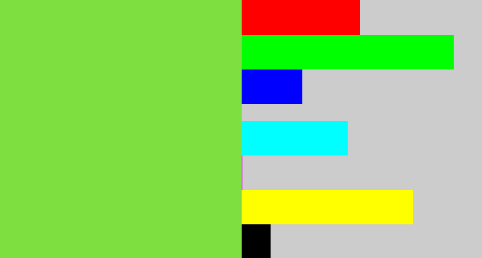 Hex color #7ee040 - kiwi green