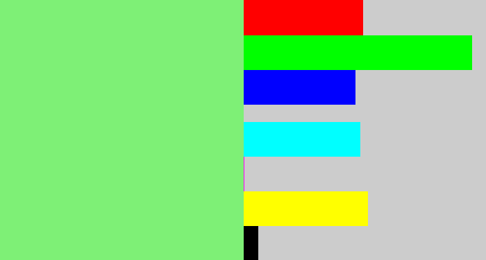 Hex color #7ef076 - lightgreen