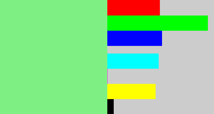 Hex color #7ef083 - lightgreen